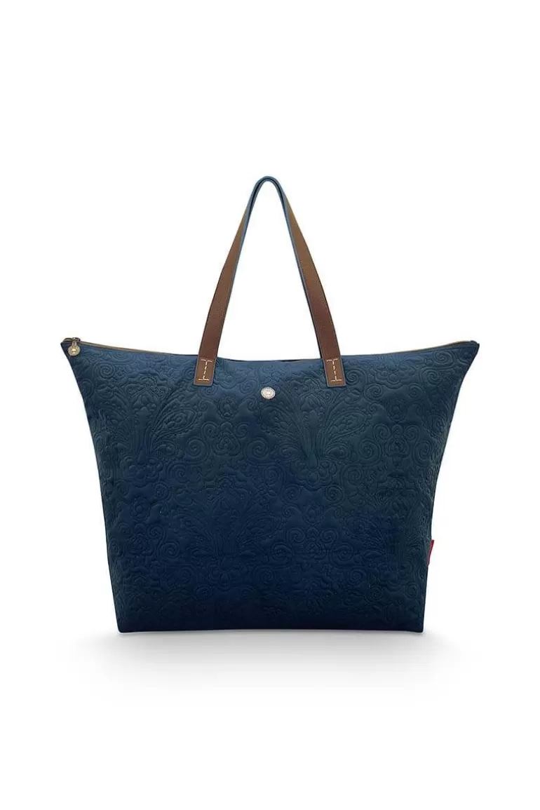 Wochenendtaschen<Pip Studio Tragetasche Samt Quiltey Days Blau